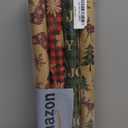 Christmas Wrapping Paper, Holiday Kraft Gift Paper (4 Rolls: 93 sq. ft. ttl) - Red/Green and Black Plaid Grid Patterns, Stockings Snowflakes Pine Tree and Reindeer - 17 inches x 16.5 feet Per Roll