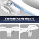 FEELSO Bidet Attachment for Toilet with Filter, Bidet Toilet Seat with Self-Cleaning Dual Nozzle (Frontal/Rear Wash), Ultra-Slim & Non-Electric Bidet Sprayer for Hard Water, Adjustable Water Pressure