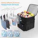 MIYCOO 36 Can Cooler Bag, Expandable Double Deck Lunch Bag for Men Women | Leakproof & Collapsible Portable Soft Cooler, Large Insulated Ice Chest for Work, Travel, Picnic, Camping, Shopping