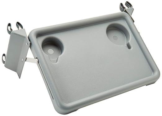 Lumex Folding Walker Tray with Cup Holders – Clip-On Walker Accessory, Tool-Free Installation, Gre