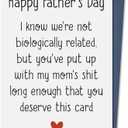 Ithmahco Step Dad Fathers Day Card, Funny Stepdad Gifts from Stepdaughter Stepson, Humorous Card for Stepfather, Bonus Dad, Stepdad Father's Day Gifts, Pack 3