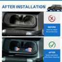 Center Console Cup Holder Coaster Compatible with 2018-2025 Jeep Wrangler JL JLU 4XE/Gladiator JT Accessories, Cupholder Insert Mat Pad Interior Drink Silicone Cup Holder