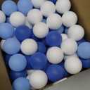 Libima 120 Pack Colored Table Tennis Balls 40 mm Plastic Balls Bulk for 4th of July Carnival Wedding Pool Games, DIY Arts, Pet Toys, School Patriotic Activities (Dark Blue, Light Blue, White)