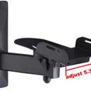 VideoSecu Side Clamping Bookshelf Speaker Wall Mount - Sturdy Steel Gripping Bracket (one Pair) 3LH