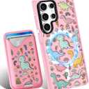 Toycamp for Samsung Galaxy S25 Ultra Case - Compatible with Magsafe Credit Card Holder Wallet Magnetic Cute Women Teen Girls Kawaii Girly Unique Animal Design Phone Cover for Samsung S25 Ultra