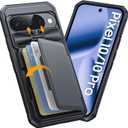 oupeigar for Google Pixel 10 Pro Case with Card Holder & RFID Blocking & Sliding Camera Cover & Kickstand Non-Slip Full-Body Shockproof Wallet Phone Case for Pixel 10 Pro (Black)