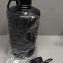 Coolflask Gallon Water Bottle Insulated with Straw&3 Lids, 128 oz Water Jug Large Stainless Steel Metal Vacuum Wide Mouth for Sports, Gym or Office, Non-BPA Keep Cold 48H Hot 24H, Magic Black