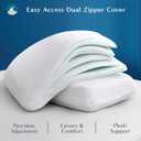 Bluewave Bedding Versalayer Adjustable Layer Pillow - 20 Heights from 0.75 to 6 Inches - Adjust Height and Firmness - 6 Thin Memory Foam Pillows - for Stomach, Back, and Side Sleepers (Standard)