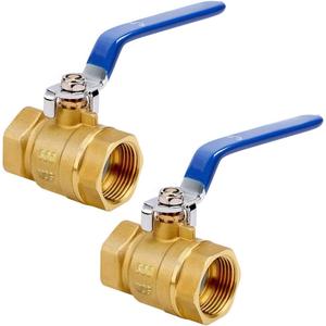 1" NPT 2PCS Full Port Forged Brass Ball Valve, Full Port Heavy Duty Brass Ball Valve Shut Off Switch for Water and Oil 1" NPT 2PCS Full Port Forged Brass Ball Valve, Full Port Heavy Duty Brass Ball Valve Shut Off Switch for Water and Oil