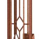 Fire Beauty 5 Pieces Fireplace Tools Set Wrought Iron Fire Place Pit Poker Holder(Antique Bronze)