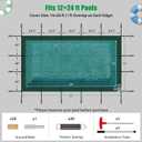 Inground Pool Cover Safety Fits 12x24ft Rectangle Swimming Pool, Mesh Solid Pool Cover for Inground Pools,Winter Pool Safety Cover Includes Safety Net and Installation Tools Green
