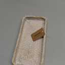 Rattan Bathroom Vanity Tray, Toilet Tank Tray, Toilet Basket Tank Topper, Bathroom Basket for Organizing and Decor (Whitewash, 10.2" x 4.9" x 1.6")