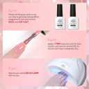 Born Pretty Jelly Pink Gel Nail Polish Nude Pink Sheer Translucent Valentine's Day Gel Polish Milky Natural Gel Polish Set Nail Art Manicure DIY Kit Home Salon 6 PCS