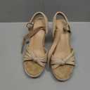 Espadrille Wedge Sandals for Women, Women's Platform Wedge Heels, High Heel Summer Wedges for Women with Breathable Knitted Textile Upper Open Toe Ankle Strap (8, Milk White)