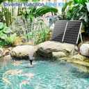 Antfraer 55W Solar Pond Pump with Filter Kit - Foldable Monocrystalline Solar Panel, Pond Filter for Outdoor Ponds, Koi Ponds, Waterfalls & DIY Water Features (17FT+10FT Power Cord)