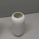 Ceramic Vase for Flowers – Modern Small Ribbed Textured Flower Vase for Home Decor, Pampas Grass, Decorative, Farmhouse, Coffee Table, Kitchen Centerpieces, Bookshelf and Home Living (White)