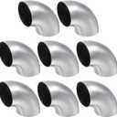 8 Pack 2.5 Inch 304 Stainless Steel Exhaust Elbow Pipe, 90 Mandrel Bend Elbow, Thickness 16GA/.065", Exhaust Pipe Tubing for Car Modified, Exhaust System, Stair Handrail