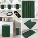 Dark Green Bathroom Accessories Set - Bathroom Sets, 25PC Bath Accessory Set, Bathroom Sets with Push Top Trash Can, Shower Curtain and Rugs, Toilet Brush, Trash Can & Soap Dispenser
