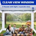 FANPAT 3Pcs Clear Canopy Sidewalls for 10x10 Pop Up Tent, Transparent Window Curtain Cloth, 8 Mil PVC Enclosure Fabric with Zipper, White (Not Including Frame and the top,Sidewalls ONLY)