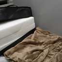 Tiita Folding Sofa Bed  Single Size Mattress Sleeper Chair Plush Fabric with Side Pocket, Floor Lounger Chair Bed for Living Room,Guest Room,Dorm,Apartment,Upstairs Loft,Home Office,Brown