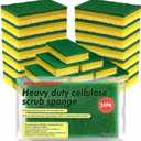 24 Pack Heavy Duty Scrub Sponges,Multi-Purpose Kitchen Sponge, Efficiently Clean The Surface Stains,Used for Clean Kitchen Pots,Bowls,Bathrooms,Tiles,Wall Good Helper for Home Cleaning