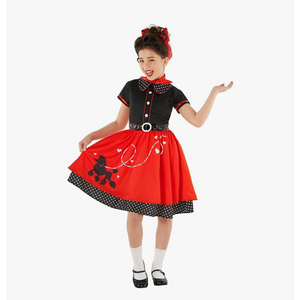 Morph Poodle Skirts For Girls Costume 50s Costume for Girls 1950s Poodle Skirt Costume Girls Poodle Skirt Costume Kids M