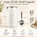 35 lb Dog Food Storage Container, Airtight 304 Stainless Steel Bin
