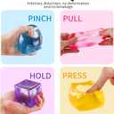 Squishy Stress Cube, Squeeze Toys Stress Balls for Kids Adults Squishies Stress Relief, Ice Squishy Cube Sugar Balls, Sensory Toys for Kids with Autism, Fidgets for Classroom Prize Toys (Blue)