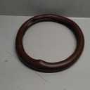 Haokay Heavy Duty Pure Cowhide Steering Wheel Cover, Genuine Leather Steering Cover Brown Leather Steering Wheel Cover with 15 Inches Universal Fit (Brown-1)