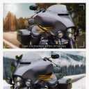 PBYMT Side Wings Air Deflectors, Fairing Side Wing Windshield, Black Adjustable Wind Deflectors Compatible for 2014-2024 Harley Electra Glide Street Glide Tri Glide Ultra Limited Fairing Side Shield