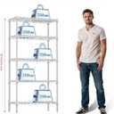IZEUK 5 Tier White Metal Storage Shelves, Heavy Duty Wire Shelving Rack for Garage, Kitchen, Bathroom, Laundry, or Closet Organization, 1250 lbs Capacity, 11.8" D x 29.5" W x 59.5" H