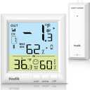 Wireless Freezer Thermometer with Alarm Refrigerator Thermometer, Fridge Freezer Alarm Thermometer Digital with 3 Adjustable Backlight and 330FT Remote Range for Kitchen Home Restaurant (One Sensor) (White)