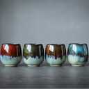 3 oz Ceramic Mini Espresso Cups Set of 4, Espresso Mugs, Porcelain Coffee Mugs Demitasse Cups, Modern Style Handless, Microwave Dishwasher Safe (Morandi Color)