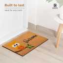 Owl - 17"x29" - Coir Door Mat with Heavy Duty Backing - Welcome Mats for Entryway, Porch - Anti-Slip PVC & Coconut Fiber Surface - Natural Home Accessories, Minimalist Original Design
