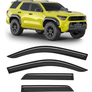 Extra-Thick Window Rain Guard for Toyota 4Runner 2025 2026 Rain Guards Tape-on Side Window Visors Low Profile Vent Visor Window Deflectors Vent Shades Car Accessories