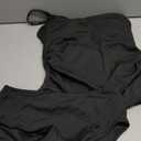 Eomenie Women's Swimsuit Tankini Tummy Control Bathing Suits Two Piece Full Coverage Slim Swim Suits with High Waisted Bottom (Large, Black-ribbed)