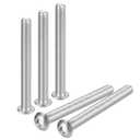 uxcell 5/16-18x4 Button Head Socket Cap Screws, 5pcs 304 Stainless Steel Fasteners Hex Bolts Screws, Full Thread Hex Drive Screws