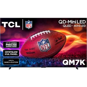 TCL 98-Inch Class QM7K Series QD-Mini LED 4K UHD Google Smart TV Best Premium Mini-LED TV - QLED, 144hz, 288hz Gaming Rate, Anti-Reflective Screen, Bang & Olufsen Audio, Atmos (98QM7K, 2025 Model) TCL 98-Inch Class QM7K Series QD-Mini LED 4K UHD Google Smart TV Best Premium Mini-LED TV - QLED, 144hz, 288hz Gaming Rate, Anti-Reflective Screen, Bang & Olufsen Audio, Atmos (98QM7K, 2025 Model)