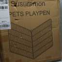 Dog Playpen,24 in(H) Pet Fence Outdoor for Rv Camping,Garden Fence Small Animal Barrie for Yard,11Ft(L)-56Ft(L) Black Metal Temporary Fencing