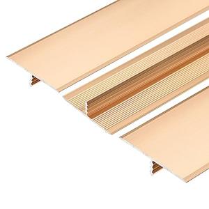 4pcs Aluminum T Molding Floor Transition Strip, 48 1/2inch Door/Tile/Carpet to Tile Transition Strip, Doorway Edge Trim for Wood Vinyl Laminate Floors, 48 1/2inch x 1.3inch Gold