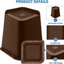 Bed Risers 8 Inch Heavy Duty, Furniture Risers for Bed Desk Table Sofa Couch,Oversized Bed Lifts Risers,Support up to 5000 Lbs(8 Pack Brown)
