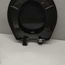 Bemis Classic Colors Slow Close Toilet Seat, Easy Clean Hinges and Durable Plastic Seat, Made in USA, Round, Black