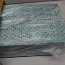 danpinera Storage Cart on Wheels, 3 Tier Bathroom Cart Organizer Slim Laundry Narrow Shelf with Wheels Dividers Hanging Cups Hooks Handle Easy Assembly, Green