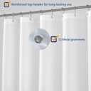 N&Y HOME Long Fabric Shower Curtain Liner 72 x 78 inches Longer Length, Hotel Quality, Washable, Water Repellent, White Spa Bathroom Curtains with Grommets, 72x78