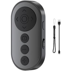 VYVIYON Wireless Camera Remote with Zoom/Camera Switch for Photo and Vlogging Compatible with iOS & Android Smartphone, Bluetooth Video Scrolling for Tiktok, Rechargeable Page Turner for E-Book APPS