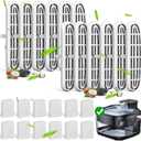 24 Pack (12 Filters & 12 Sponges) Cat Water Fountain Filters Compatible with OPOWO FT999 Cat Water Fountain (3.2L/108oz), Replacement Refills for Stainless Steel Pet Fountain