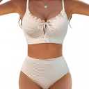 BMJL High Waisted Bikini Sets for Women Textured Tummy Control Swimsuits Two Piece Cutout Beach Swim Bathing Suits 2026 L
