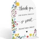 Acrylic Wedding Signs Please Take a Treat Sign for Reception, 6x8" Floral Themed Arch Acrylic Dessert Table Decor, Love Is In Bloom & Baby In Bloom Decorations for Baby Shower Bridal Shower Engagement