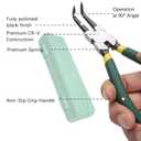 4 PCS Snap Ring Pliers Set, Heavy Duty Circlip Pliers Kit 7 Inch for Snap Ring Removal tool Retaining Straight Bent Lock Ring Pliers Set with Storage Case