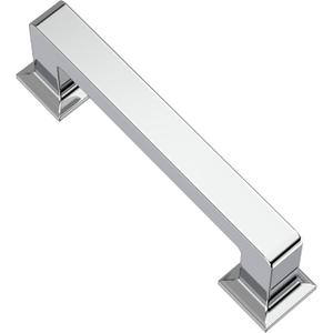 Alzassbg 10 Pack Polished Chrome Cabinet Pulls, 3 Inch(76mm) Hole Centers Cabinet Handles Square Kitchen Hardware for Cabinets AL3046CP